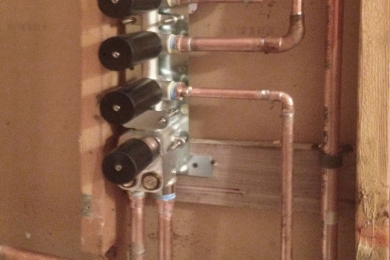 Shower faucet installation 10