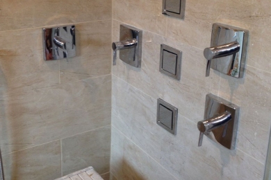 Shower sprays installation 11